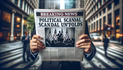 Breaking news scandal in politics